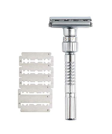 Buy Manual Shaver 1-9 Adjustable Double Edge Razor - Perfect Father's Day Gift with 5 Replacement Tools | International Shipping Available - Buy Online on GoSupps.com