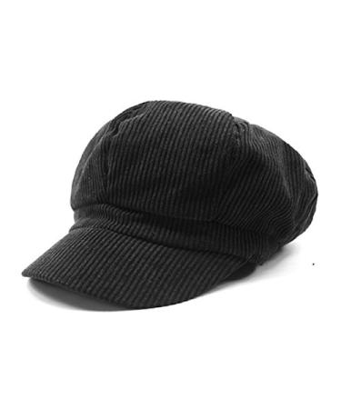 ZLSLZ Women's Retro Peaked Ivy Newsboy Paperboy Gatsby Cabbie Painter Cap Hats 5--black