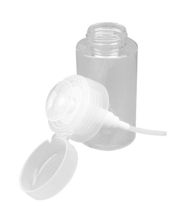 FOMIYES Clear Pump Press Bottle Plastic Sample Containers Empty 120ml Travel Jar Refillable Cosmetic Bottle for Creams Lotions Body Scrub Butter