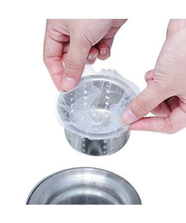 Xeodaun 200pcs Kitchen Anti-Clogging Sink Filter Dish Washing Sink Drain Residue Filter Garbage Bag Water Cut Bag Kitchen Shower Floor Drainer