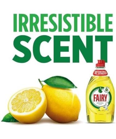 Fairy Washing Up Liquid Lemon - 5 x 320ml bottles - Buy Online on GoSupps.com