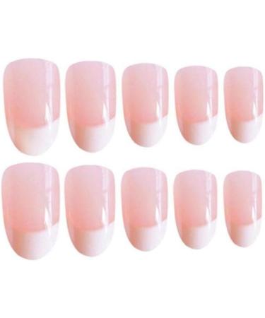 24 Pcs Huil French Ballerina Pink Fake Nails | Round Head Nail Art with Glue | Manicure Accessories & Extension Tools - International Shipping - Buy Online on GoSupps.com