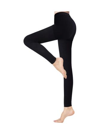 Medical compression tights for women 2030 mmHg opaque graded support hose for verizer edema medium (pack of 1) footless black