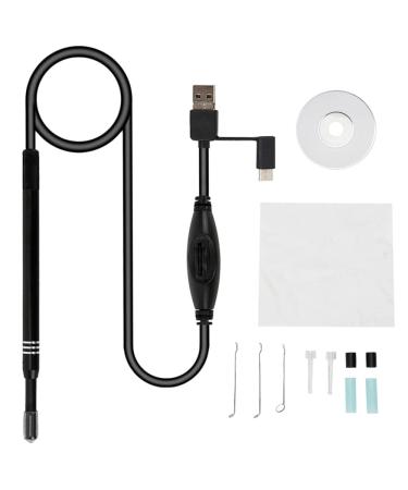 XIMGirl Ear Wax Remover Tool 5.5mm EAR Endoscope 3 in 1 USB HD Visual Endoscope EAR Cleaner IP65 Waterproof Ear Spoon Camera Earwax Removal Endoscope EAR Cleaning Tool with Camera for Android SMA Black