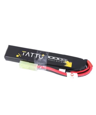 TATTU Airsoft Battery 7.4V 1000mAh 25C 2S LiPo Stick Battery Pack for Airsoft Gun with Mini Tamiya Connector