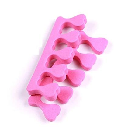 Behind Finger Toe Spreader Foam Disposable Nail Toe Separators Nail Art Pedicure Manicure Tools Pink 20pcs