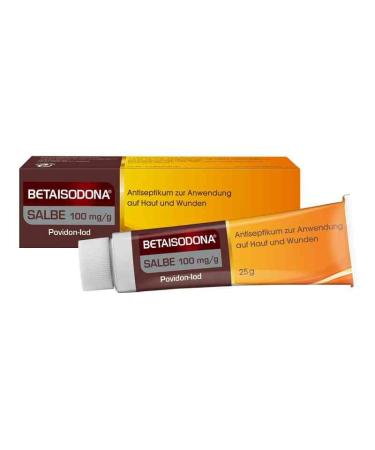 Betaisodona SALBE Povidone-Iodine Wound Antiseptic Ointment Without Alcohol Does not Burn 25g/0 88 Oz. (Pack of 1)