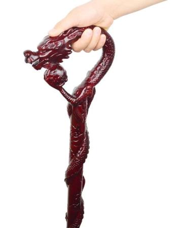 Wooden Walking Stick Solid Cane Wooden Walking Stick Faucet Mahogany Wood Carving Old Man Walking Stick Light Walking Stick - Buy Online on GoSupps.com