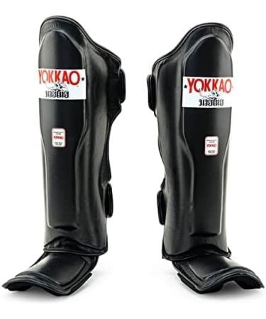 YOKKAO Matrix Muay Thai Kickboxing MMA Shin Guards with Knee Guards Matrix Black Large - Buy Online on GoSupps.com