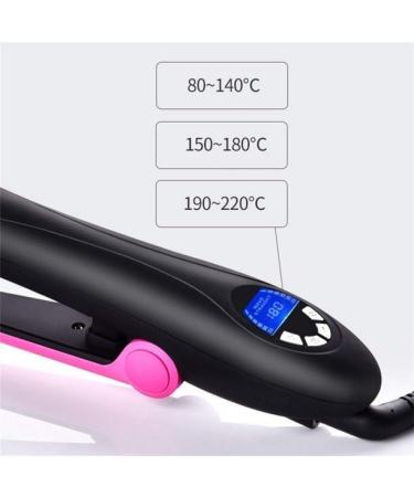 Professional 2-in-1 Hair Straightening & Curling Iron - No Damage Flat Irons for Short & Long Hair - Rotating Iron Curler in Black - Buy Online on GoSupps.com