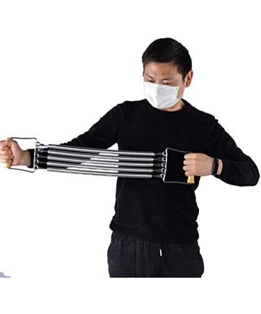 Spring Wall Pulley Chest Expander - Removable Fitness Bands for Muscle Training & Stretching with Wooden Handle - Buy Online on GoSupps.com