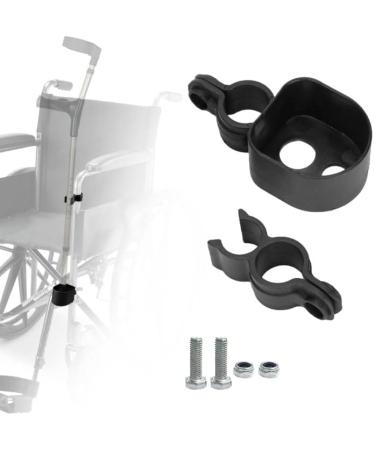 Yoboamic Walking Stick Holder Walking Device Mobility Scoote Walking Stick Holder for Wheelchair Cane Holder Accessories for Wheelchair Scooters Most Walkers (with Screws) (with Screws)