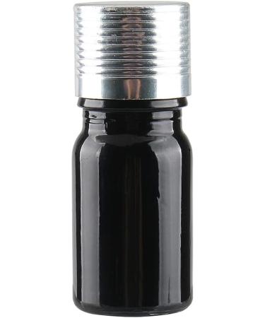 Tianzd 6 pcs 5ml Gloss Black Glass Bottles - Sealed Stopper Silver Cap for Fragrance Aromatherapy & Essential Oils - Buy Online on GoSupps.com