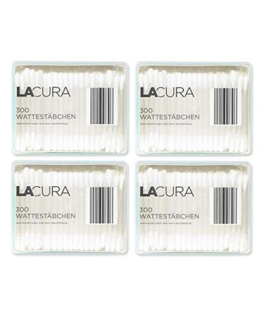 Lacura cotton buds in dispenser cotton heads made of 100% cotton 04x300pcs