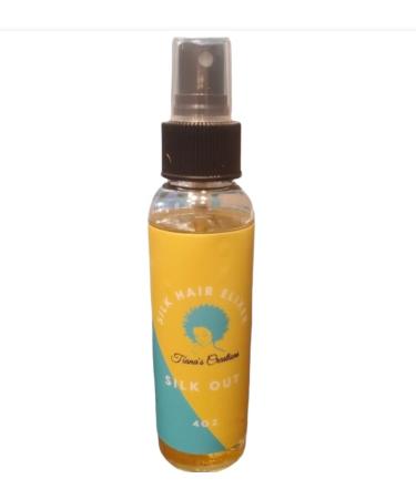 TIANA'S CREATIONS Silk Hair Elixir  Heat Protector  Reduce Frizz or Split Ends  Hair Gloss - For Dry or Damaged Hair - Perfect for Low Porosity Hair 4 OZ