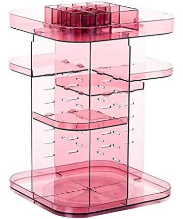 ARMA RAM Rose Pink 360 Rotatable Makeup Organizer - Adjustable Crystal Cosmetic & Perfume Stand for Bathroom & Bedroom - Buy Online on GoSupps.com