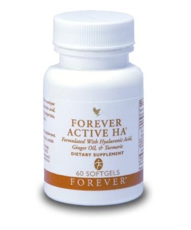 Forever Living Active HA / Herbal Supplement 60 Softgels Formulated with Hyaluronic Acid Ginger Oil & Turmeric