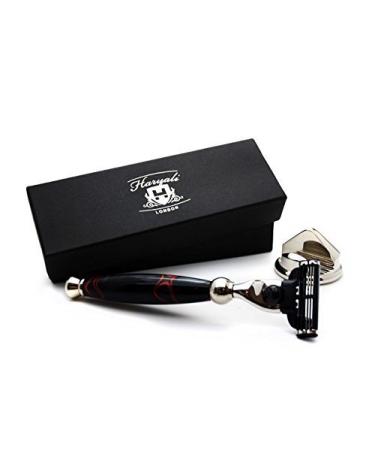 3 Edge Shaving Razor & Cone Stand Ultimate Beard & Mustache Shaving Kit for Men | International Shipping Available - Buy Online on GoSupps.com