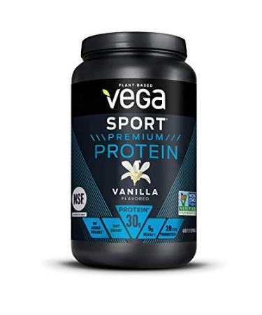 Vega Sport Premium Protein Powder Vanilla - 30g Plant-Based Protein, BCAAs, Keto, Vegan, 1.8 lbs (20 Servings) - Buy Online on GoSupps.com