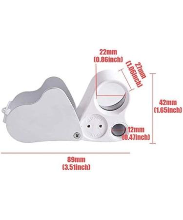 Screen Magnifier Magnifier 30X 60X Portable Folding Pocket Magnifier Magnifying Eye Jewelry Appraisal Stamps with LED Magnifier with LED Light - Buy Online on GoSupps.com