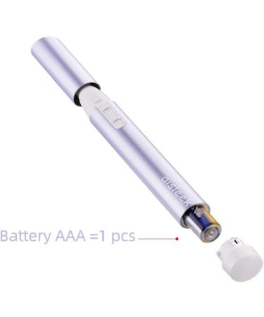 Eyebrow Trimmer & Facial Hair Precision Detailer - Compact Battery-Powered Double-Sided Razor with Rinseable Blade - Safe & Painless Shaver for Chin Peach-Fuzz - Purple - Buy Online on GoSupps.com