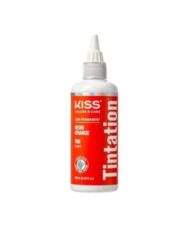Kiss Tintation Semi Permanent Hair Colour With Argan Oil Aloe Vera - Neon Orange