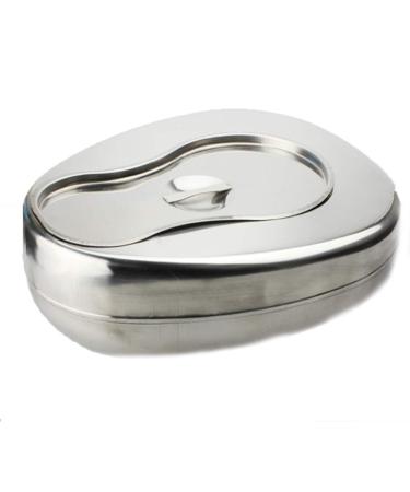 Stainless Steel Bedpan with Lid Stainless Steel Bed Pans for Elderly Smooth Contoured for Male Female Bed-Bound Patient Personal Care