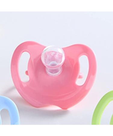 Xinsany Baby Silicone Pacifier with Hygienic Cap - Butterfly Shape, Animal Pattern, 4 Round Head Pink - Buy Online on GoSupps.com