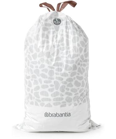 Brabantia Perfectfit Garbage Bag Donation Pack - Extra Strong Code L (40L/45L) - 40 White Bags with Train Tape - International Shipping Available - Buy Online on GoSupps.com