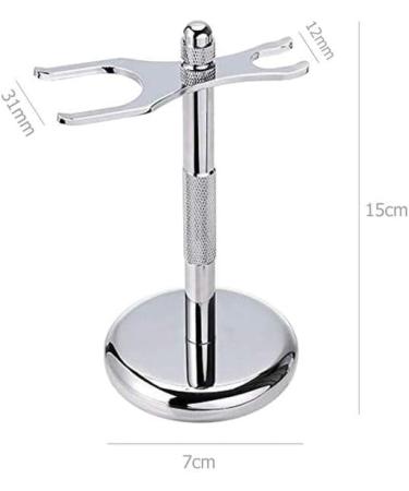 Durable Stainless Steel Razor Holder & Shaving Brush Organizer for Men - Fashionable & Practical 7x15cm Silver - Buy Online on GoSupps.com