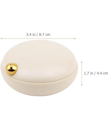 Garneck Travel Pill Organizer - Portable Daily Pill Case for Outdoor Travel - Warm Porcelain White - Buy Online on GoSupps.com