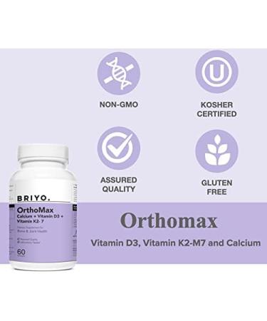 Briyosis Orthomax - Vitamin D3 & K2-M7 + Calcium Dietary Supplement - Buy Online on GoSupps.com