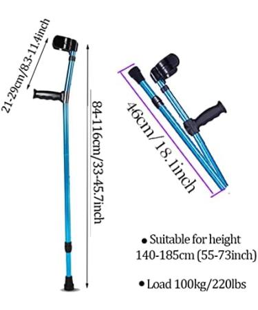 LINYUES Ergonomic Forearm Crutches for Adults Adjustable Arm Crutches for Women Men Lightweight Aluminum Walker Canes for Height 140-190cm (Size : 1 Unit) Anniversary - Buy Online on GoSupps.com
