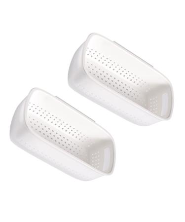 Zerodeko 2pcs Double Layer Drainer Basket Filter Basket Color Contrast