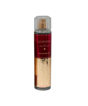 Bath & Body Works Luminous Fine Fragrance Body Mist 8 oz & Luminous Fine Fragrance Shimmer Body Mist 4.9 oz Gift Set packaging with a Blue bow - Buy Online on GoSupps.com