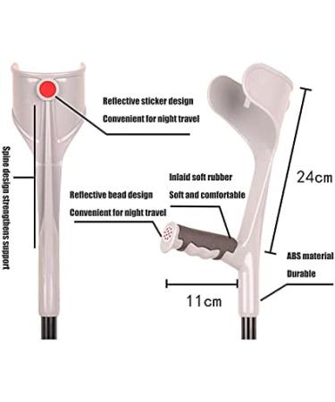 Aluminum Forearm Crutches Silver/Black Folding Crutches Adult with Non Slip Tips Crutches for Walking Ergonomic Adjustable Walking Aids Prosperous - Buy Online on GoSupps.com