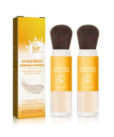 Powder Sunscreen for Face Mineral SPF 50 PA+++ Sunscreen Powder Lasting Lightweight Breathable for All Skin