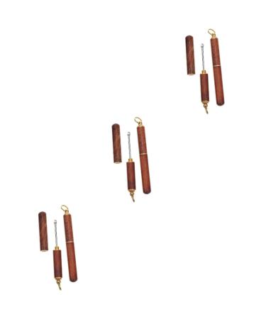 FRCOLOR 6 Pcs Wooden Ear Spoon Ear Wax Cleaners Ear Picks Ear Wax Removal Spoons Wax Removers Ear Spoons Retro Ear Cleaners Durable Ear Scoops Cleaning Supplies Ear Cleaning Tools