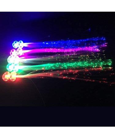 30 Pack LED Light-Up Fiber Optic Hair Barrettes | Multicolor Flash Clip Braid | Party Favors for Bar Dancing | Acooe (30pcs) - Buy Online on GoSupps.com