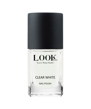 Look To Go vegan nail polish CLEAR WHITE 21-free & PETA approved Made in Germany 12ml