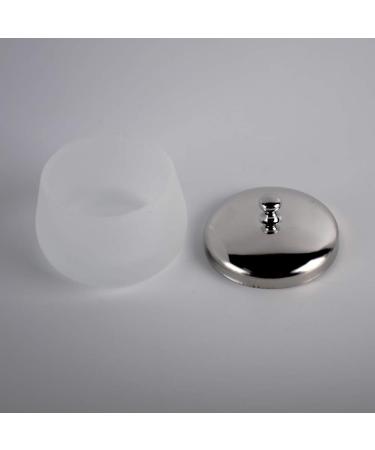 Matte Glass Dappen Dish Set with Stainless Steel Lid - 2 Pieces for Acrylic Powder Nail Art - Buy Online on GoSupps.com