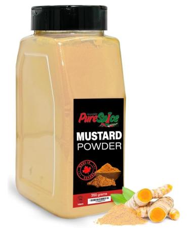 PureSpice Mustard Powder Spice 350 Grams | Restaurant Grade Vegan Kosher Powder Seasoning | Premium Flavor for Cooking Meat Steak Rub and Sauce