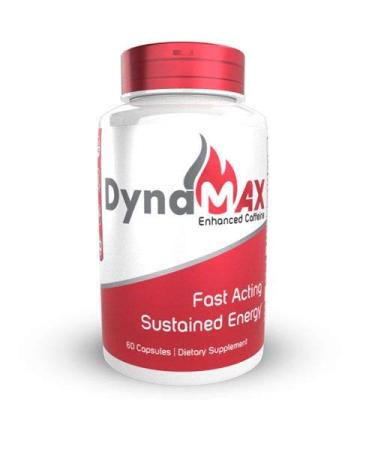 DynaMAX Enhanced Caffeine Capsules | 120 Count | Natural Energy Boost Supplement | Fast Acting Sustained Energy and Focus 1 Count (Pack of 120)