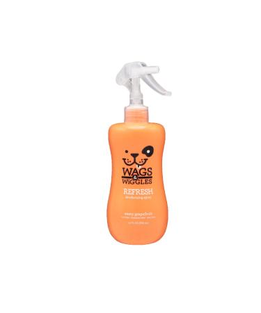 Wags & Wiggles Dog Grooming Supplies - Dog Grooming Spray, Waterless Dog Shampoo, Dog Detangling Spray for Dogs, Wags and Wiggles Deodorizing Dog Spray, Pet Detangling Spray, Puppy Bath Spray Deodorizing Spray - Zesty Grapefruit 12 Ounces