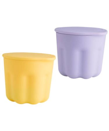 FOMIYES 2 Sets Pp Washing Bowl Portable Cleaner Beauty Tool Cleaner Kit Makeup Brush Cleaner Make up Brush Cleaner Makeup Cleaning Mat Makeup Brush Mat Cleaning Bowl Silica Gel Self Made 8.5x8CM As Shown