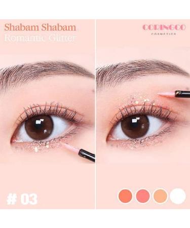 CORINGCO Eye Glitter Liquid Eyeshadow Sparkle | Shabam Shabam Romantic Glitter Shadow 03 Sunset Light - K Beauty Makeup - Buy Online on GoSupps.com