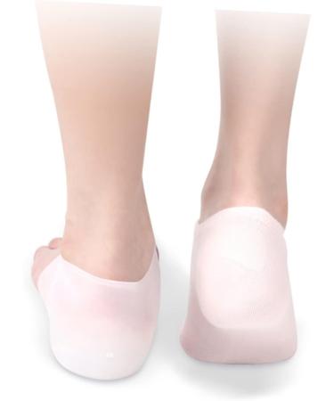 FOMIYES Height Increasing Insole Sock Pads - Silicone Heel Protectors for Men & Women | Non-Slip Silicone Heel Sleeves | White Half Shoe Inserts - Buy Online on GoSupps.com