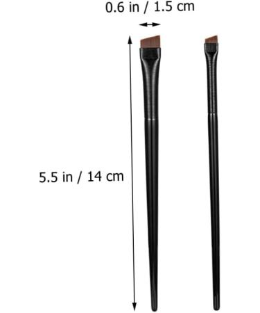 Baluue 12 Sets Eyeliner Brush Makeup Brush Ear Multi-function Eyebrow Brush Wood Black - Buy Online on GoSupps.com