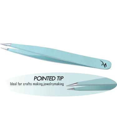 Professional Stainless Steel Precision Tweezers Set - For Eyebrows, Ingrown Hair, Facial Hair Removal - 2 Piece Set for Men and Women (Multi Color) - Buy Online on GoSupps.com