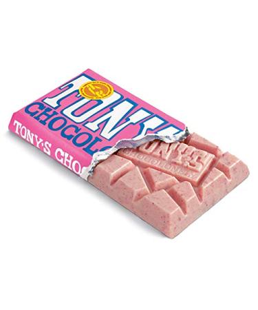 Tony's Chocolonely - Bar White Chocolate Raspberry Pop - Case of 15 - 6.35 OZ - Buy Online on GoSupps.com